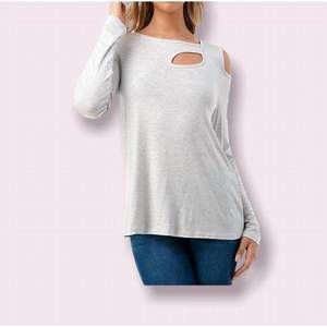 NEW VAVA tessa front key hole top in light grey